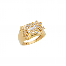 Baguette Stone Yellow Ring